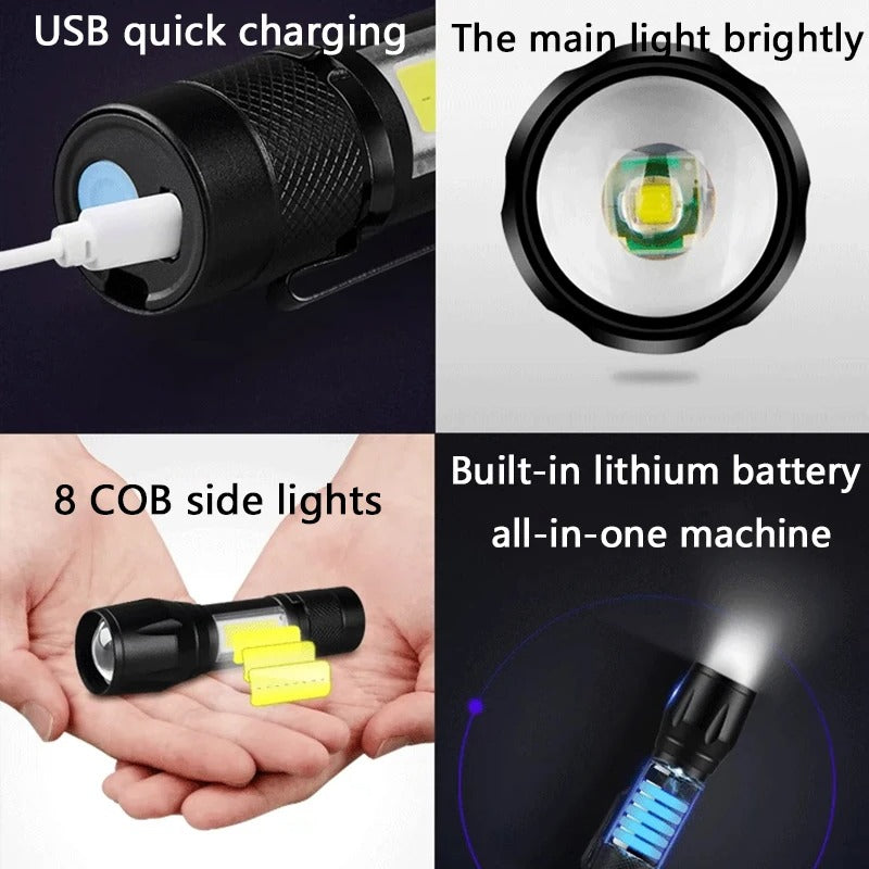 Mini Linterna LED Recargable – Potencia Compacta para Cada Aventura