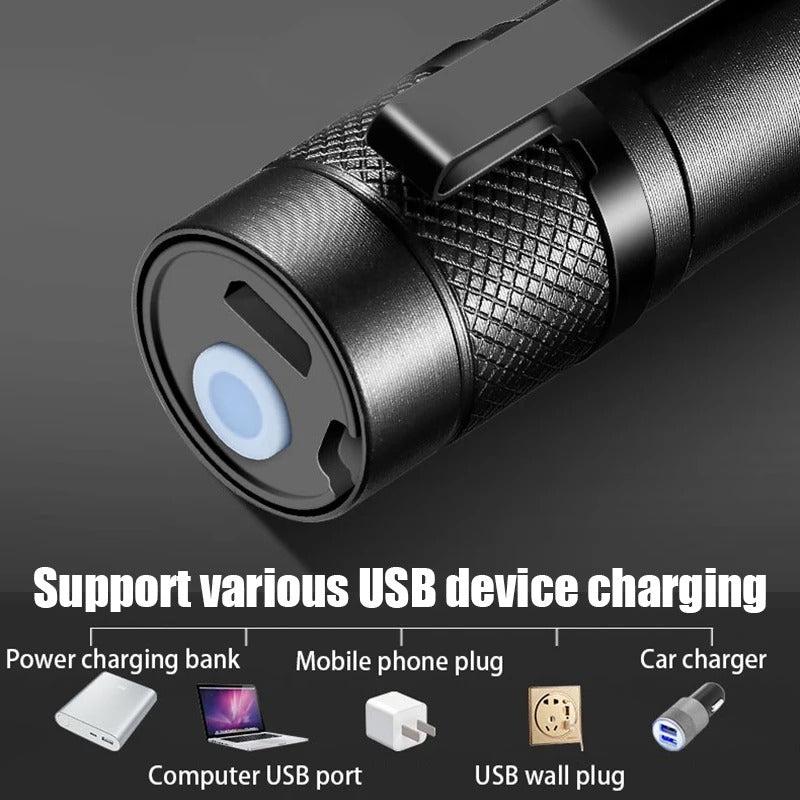 Mini Linterna LED Recargable – Potencia Compacta para Cada Aventura